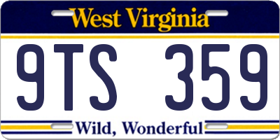 WV license plate 9TS359