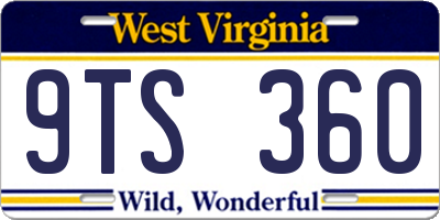 WV license plate 9TS360