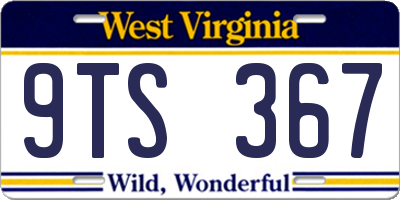 WV license plate 9TS367