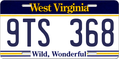 WV license plate 9TS368