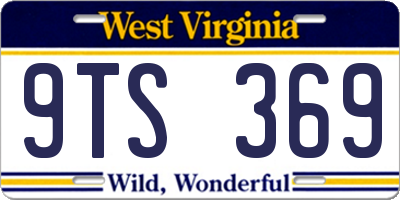 WV license plate 9TS369