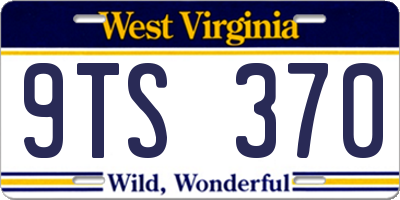 WV license plate 9TS370
