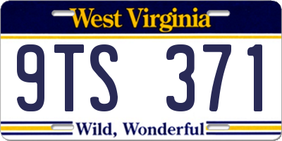 WV license plate 9TS371