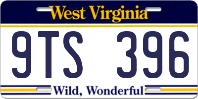 WV license plate 9TS396