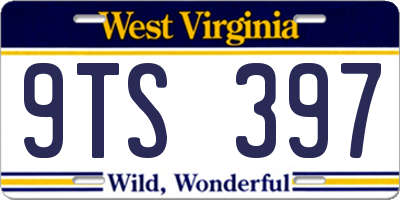 WV license plate 9TS397