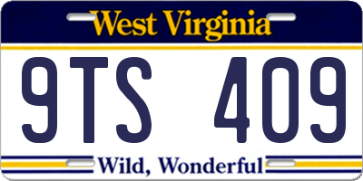 WV license plate 9TS409
