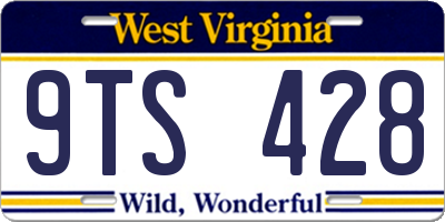WV license plate 9TS428