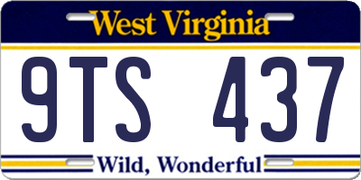 WV license plate 9TS437