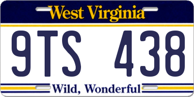 WV license plate 9TS438