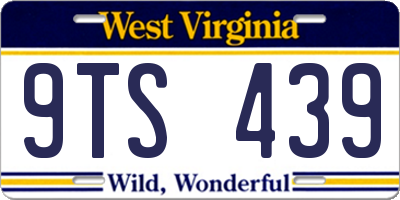 WV license plate 9TS439