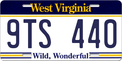 WV license plate 9TS440