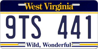 WV license plate 9TS441