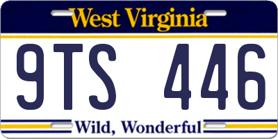 WV license plate 9TS446