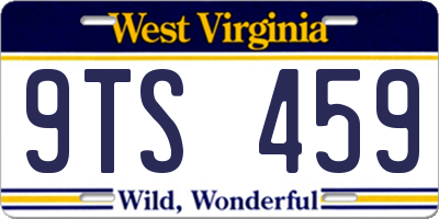 WV license plate 9TS459