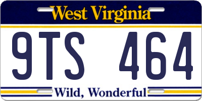 WV license plate 9TS464