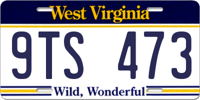 WV license plate 9TS473