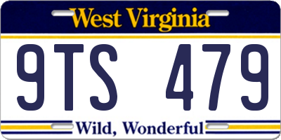WV license plate 9TS479