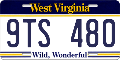 WV license plate 9TS480
