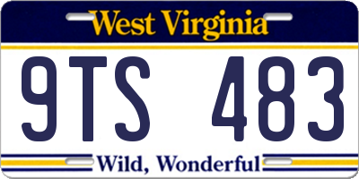 WV license plate 9TS483