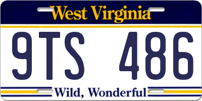 WV license plate 9TS486