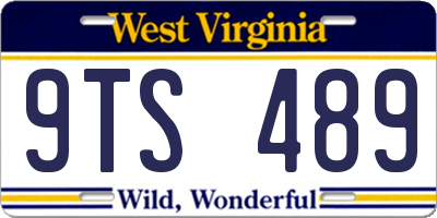 WV license plate 9TS489