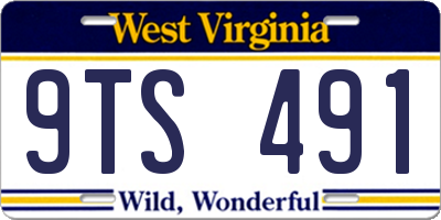 WV license plate 9TS491