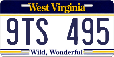 WV license plate 9TS495