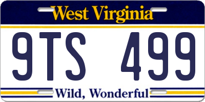 WV license plate 9TS499