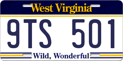 WV license plate 9TS501