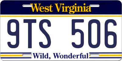 WV license plate 9TS506