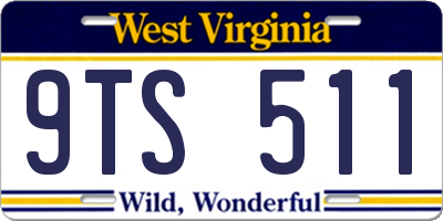WV license plate 9TS511