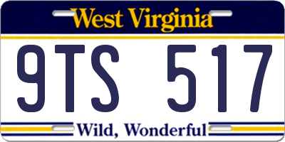 WV license plate 9TS517