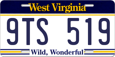 WV license plate 9TS519