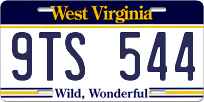 WV license plate 9TS544