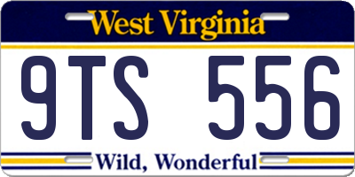 WV license plate 9TS556