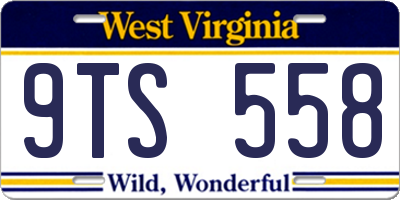 WV license plate 9TS558