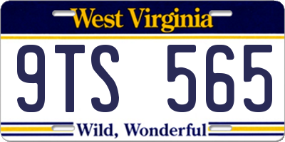 WV license plate 9TS565