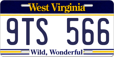 WV license plate 9TS566