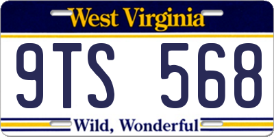 WV license plate 9TS568