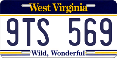 WV license plate 9TS569
