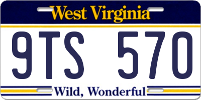 WV license plate 9TS570