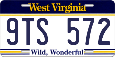 WV license plate 9TS572