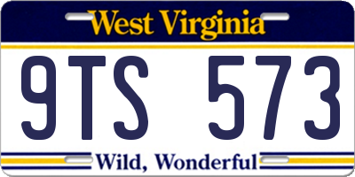WV license plate 9TS573