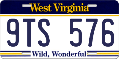 WV license plate 9TS576