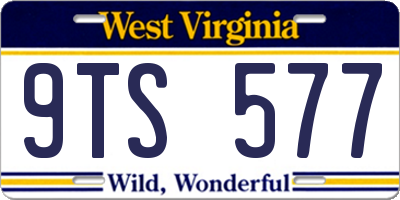 WV license plate 9TS577