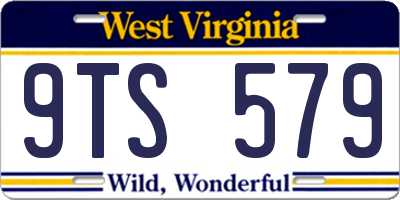 WV license plate 9TS579