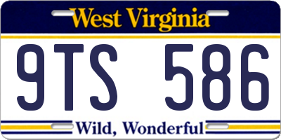 WV license plate 9TS586