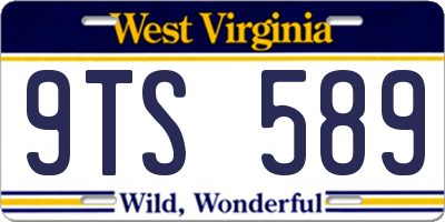 WV license plate 9TS589