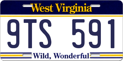 WV license plate 9TS591