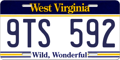 WV license plate 9TS592
